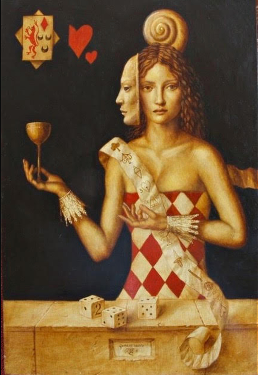 Queen of Hearts painting by Jake Baddeley