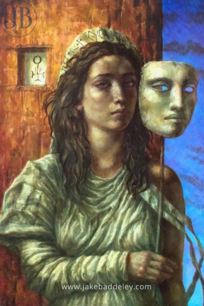 Mystos original oil painting by Jake Baddeley